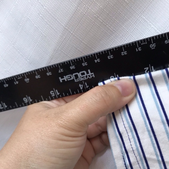 Chico’s Keyhole Striped Paradise Palm Dress Sz L Short Sleeves Stretch Tropical - Picture 14 of 15